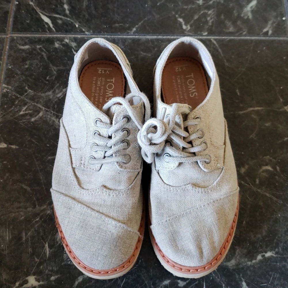 Toms gray kids shoes